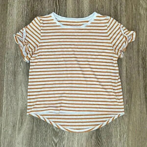 Womens a new day Orange and White Stripe Tshirt - M